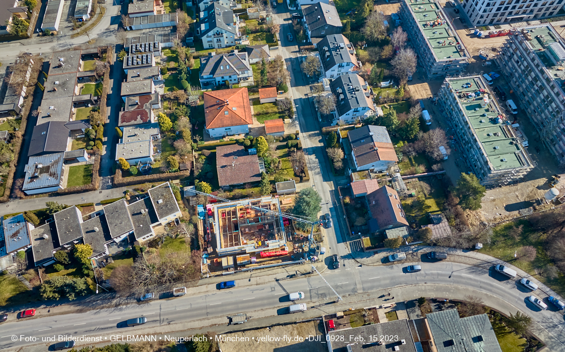 15.02.2023 - Baustelle Niederalmstraße 16 in Neuperlach